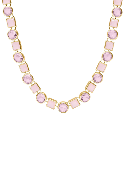 Jolie Tennis Necklace - Rose
