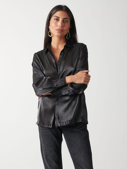 Rosalie Collared Blouse - Black
