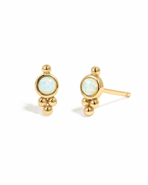 Embellished Opal Studs
