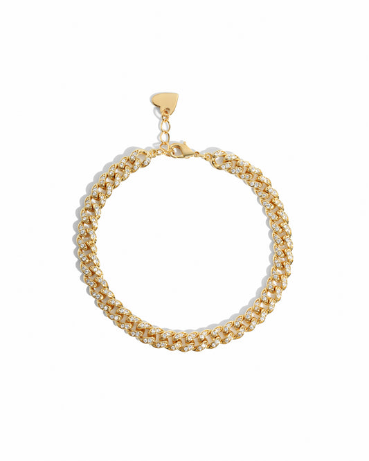 Pavé Curb Chain Anklet
