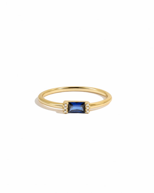Sapphire Simple Baguette Ring