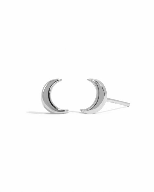 Plain Moon Studs