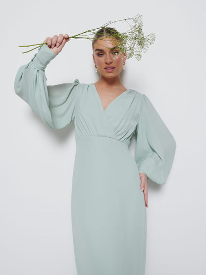 Sienna Chiffon Bridesmaid Dress - Sage