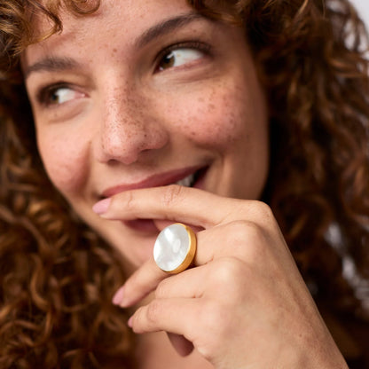 Solara Statement Ring - Iridescent Clear Crystal