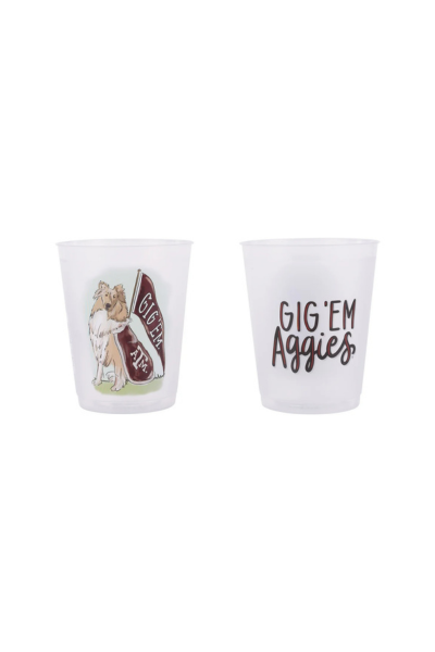 Texas A&M Mascot Frosted Cups