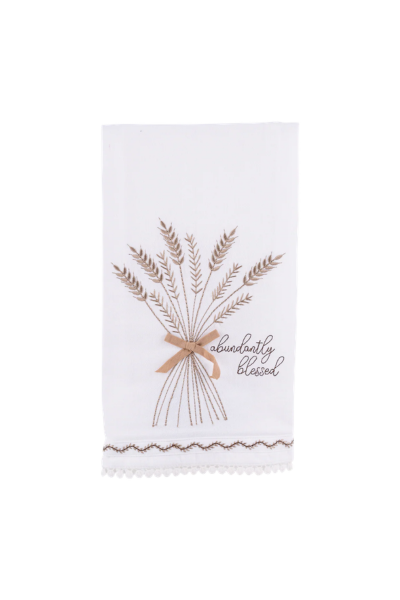 Abundantly Blessed Wheat Tea Towel