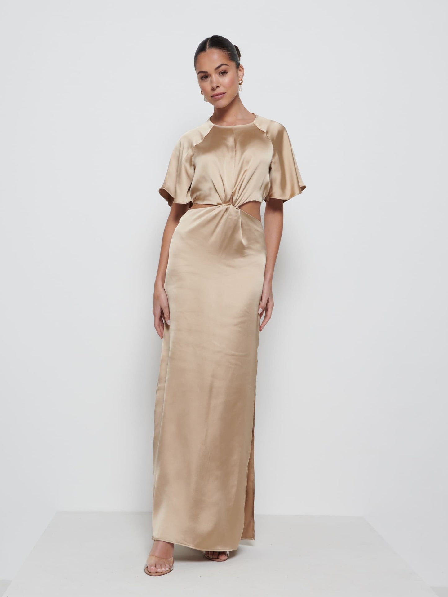 Zara Twist Knot Bridesmaid Dress - Bronze