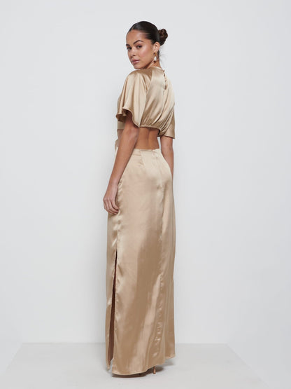 Zara Twist Knot Bridesmaid Dress - Bronze