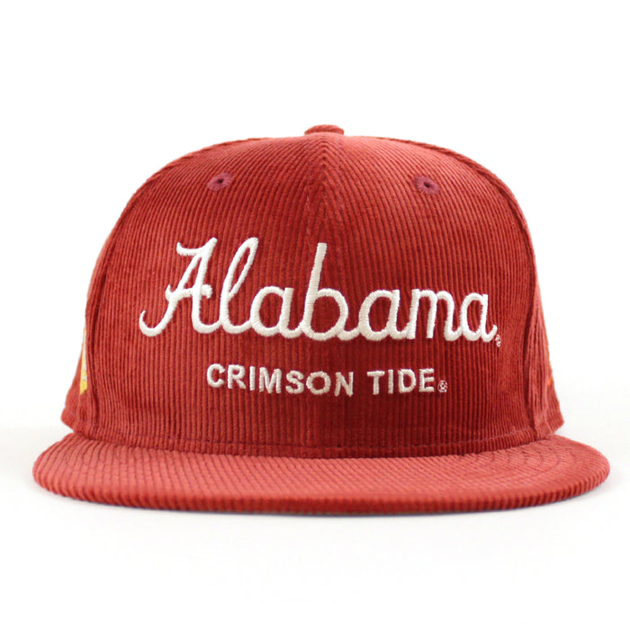 Alabama Crimson Tide New Era 9Fifty 9Fifty Snapback Hat (CORDUROY Red Gray Under Brim)
