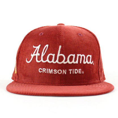Alabama Crimson Tide New Era 9Fifty 9Fifty Snapback Hat (CORDUROY Red Gray Under Brim)