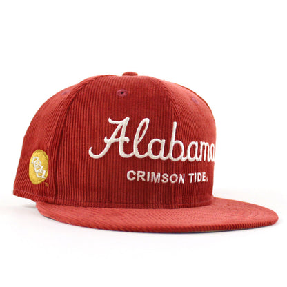 Alabama Crimson Tide New Era 9Fifty 9Fifty Snapback Hat (CORDUROY Red Gray Under Brim)