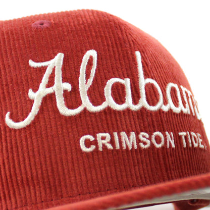 Alabama Crimson Tide New Era 9Fifty 9Fifty Snapback Hat (CORDUROY Red Gray Under Brim)