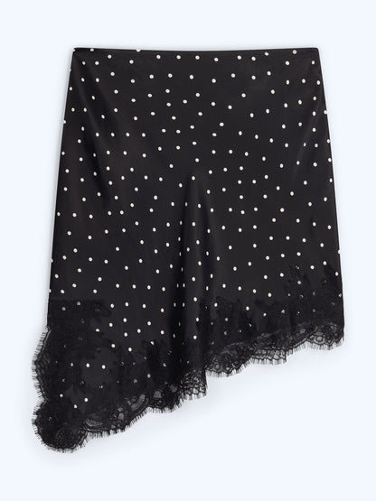 Amada Skirt in Black Polka Dot