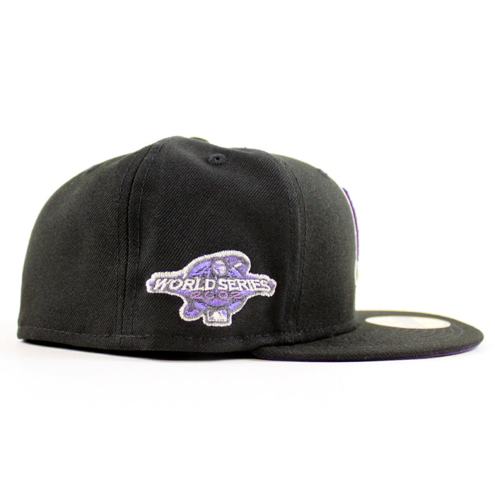 Anaheim Angels 2002 World Series New Era 59Fifty Fitted Hat (Black Purple Under Brim)