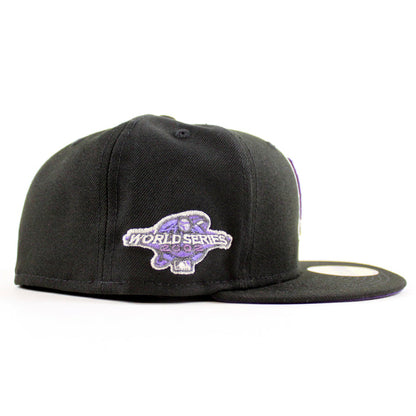 Anaheim Angels 2002 World Series New Era 59Fifty Fitted Hat (Black Purple Under Brim)