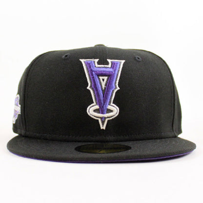 Anaheim Angels 2002 World Series New Era 59Fifty Fitted Hat (Black Purple Under Brim)