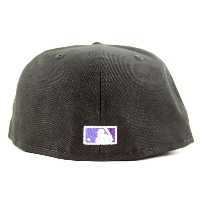 Anaheim Angels 2002 World Series New Era 59Fifty Fitted Hat (Black Purple Under Brim)