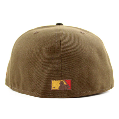 Anaheim Angels 40th New Era 59Fifty Fitted Hat (Walnut Black Rust Orange Under Brim)