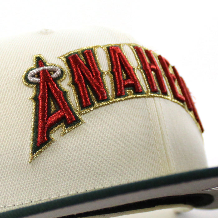 Anaheim Angels 40th Season New Era 59Fifty Fitted Hat (Chrome White Green Gray Under Brim)