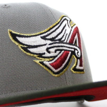 Anaheim Angels 40th Season New Era 59Fifty Fitted Hat (Glow in the Dark Misty SeaWeed Red Under Brim)