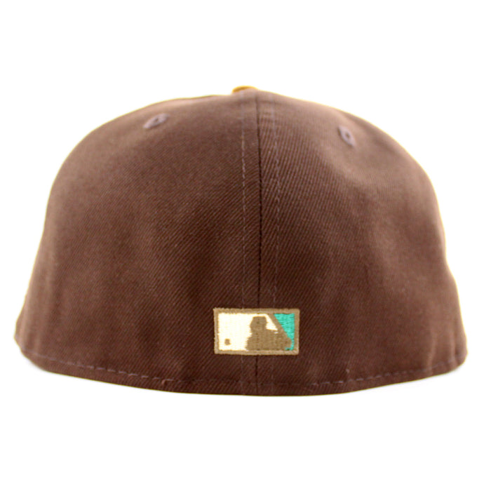 Anaheim Angels 60th Anniversary New Era 59Fifty Fitted Hat (Burnt Wood Walnut Stone Gray Under Brim)