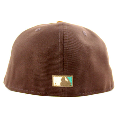 Anaheim Angels 60th Anniversary New Era 59Fifty Fitted Hat (Burnt Wood Walnut Stone Gray Under Brim)