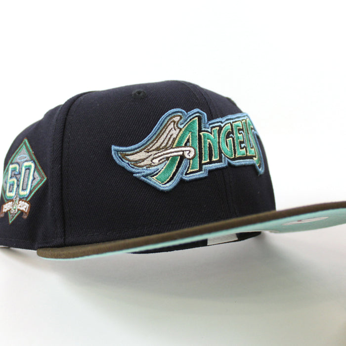 Anaheim Angels 60th New Era 59Fifty Fitted Hat (Navy Walnut Blue Tint Under Brim)