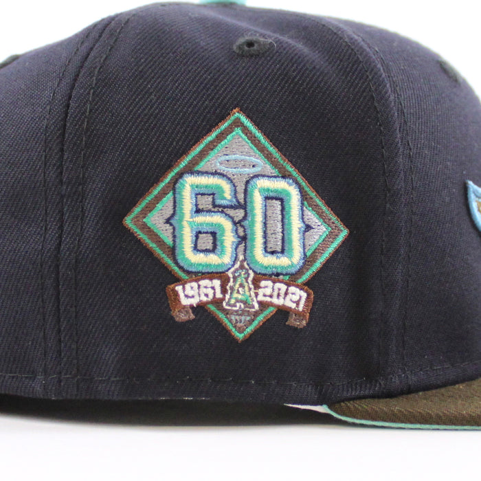 Anaheim Angels 60th New Era 59Fifty Fitted Hat (Navy Walnut Blue Tint Under Brim)