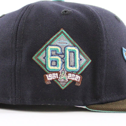 Anaheim Angels 60th New Era 59Fifty Fitted Hat (Navy Walnut Blue Tint Under Brim)