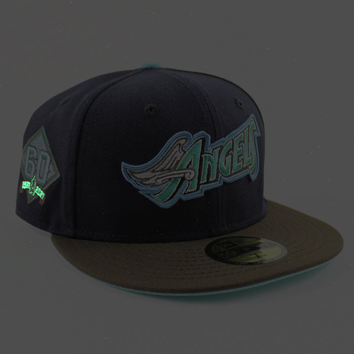 Anaheim Angels 60th New Era 59Fifty Fitted Hat (Navy Walnut Blue Tint Under Brim)