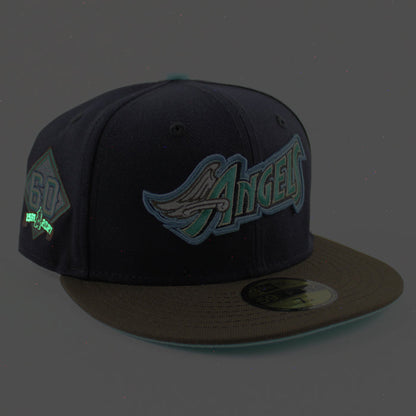 Anaheim Angels 60th New Era 59Fifty Fitted Hat (Navy Walnut Blue Tint Under Brim)