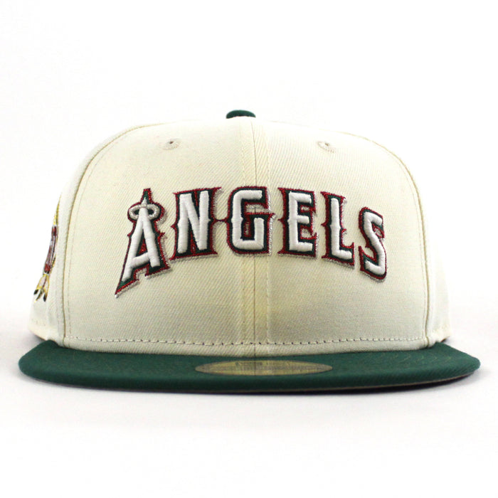 Anaheim Angels 60th Season New Era 59Fifty Fitted Hat (Chrome White Green Gray Under Brim)