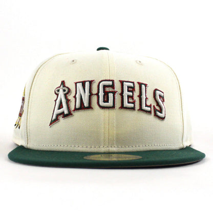 Anaheim Angels 60th Season New Era 59Fifty Fitted Hat (Chrome White Green Gray Under Brim)