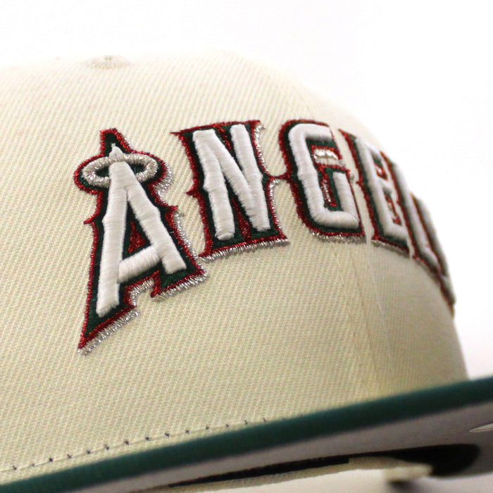 Anaheim Angels 60th Season New Era 59Fifty Fitted Hat (Chrome White Green Gray Under Brim)