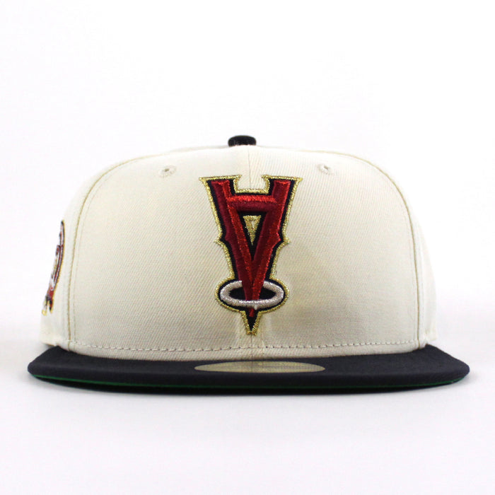 Anaheim Angels Upside Down Shohei Ohtani Patch New Era 59Fifty Fitted Hat (Chrome White Navy Green Under Brim)
