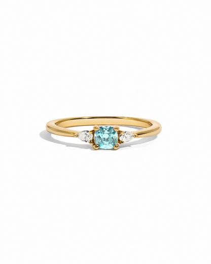 Aquamarine Cushion Ring