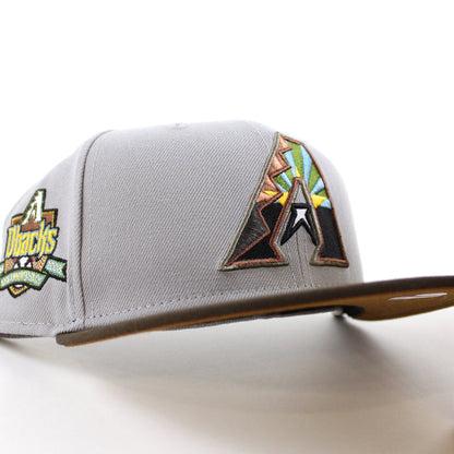 Arizona Diamondbacks 10th Anniversary New Era 59Fifty Fitted Hat (Glow in the Dark Gray Walnut Toasted Peanut Under Brim)