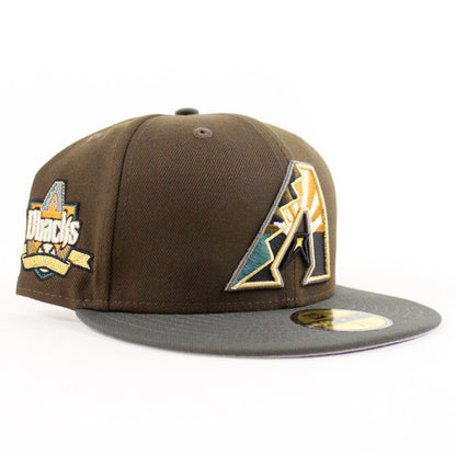 Arizona Diamondbacks 10th Anniversary New Era 59Fifty Fitted Hat (Walnut Pewter Gray Under Brim)