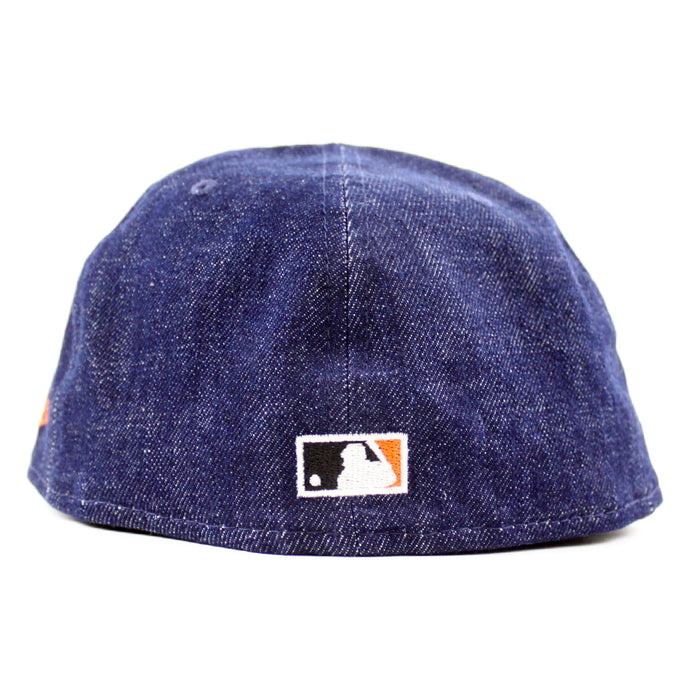 Arizona Diamondbacks 1998 inaugural Season New Era 59Fifty Fitted Hat (Denim Black Orange Under Brim)