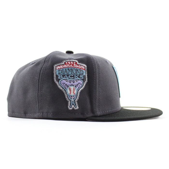 Arizona Diamondbacks 1998 Inaugural Season New Era 59Fifty Fitted Hat (Graphite Black Gray Under Brim)