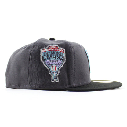 Arizona Diamondbacks 1998 Inaugural Season New Era 59Fifty Fitted Hat (Graphite Black Gray Under Brim)