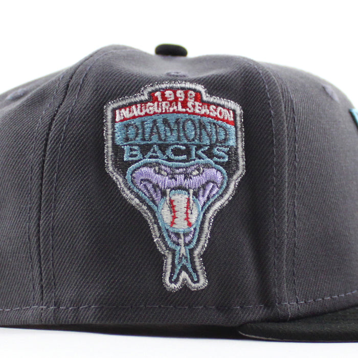 Arizona Diamondbacks 1998 Inaugural Season New Era 59Fifty Fitted Hat (Graphite Black Gray Under Brim)