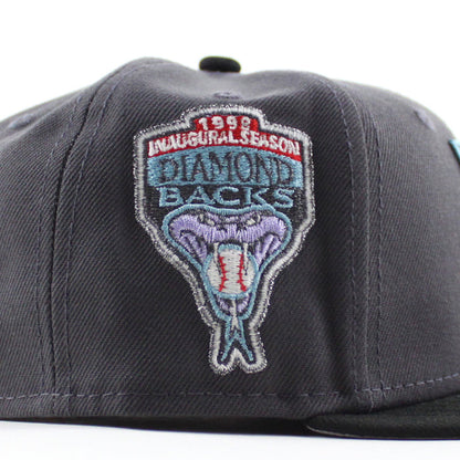 Arizona Diamondbacks 1998 Inaugural Season New Era 59Fifty Fitted Hat (Graphite Black Gray Under Brim)