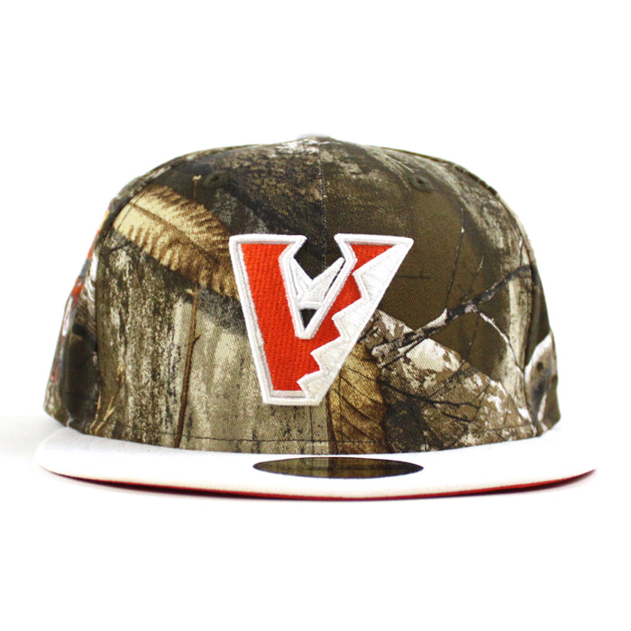 Arizona Diamondbacks 1998 Inaugural Season New Era 59Fifty Fitted Hat (Real Tree Camo White Orange Under Brim)