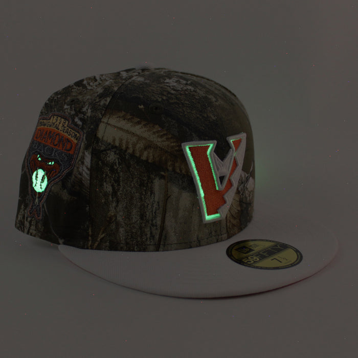 Arizona Diamondbacks 1998 Inaugural Season New Era 59Fifty Fitted Hat (Real Tree Camo White Orange Under Brim)