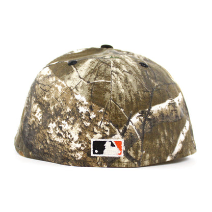 Arizona Diamondbacks 1998 Inaugural Season New Era 59Fifty Fitted Hat (Real Tree Camo Black Orange Under Brim)