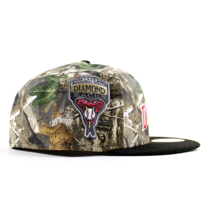 Arizona Diamondbacks 1998 Inaugural Season New Era 59Fifty Fitted Hat (RealTree Camo Black Green Under Brim)