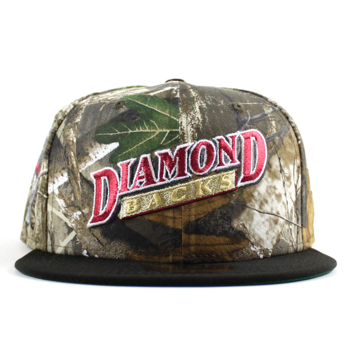 Arizona Diamondbacks 1998 Inaugural Season New Era 59Fifty Fitted Hat (RealTree Camo Black Green Under Brim)