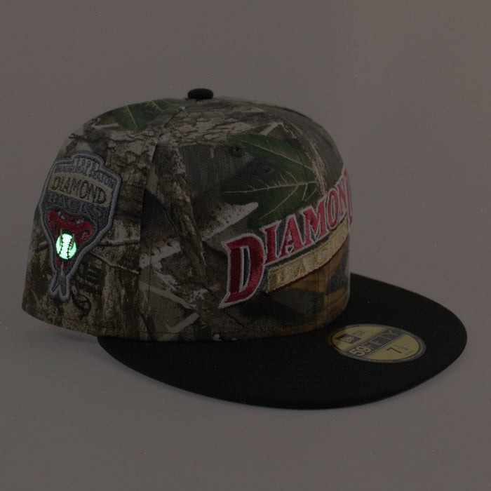 Arizona Diamondbacks 1998 Inaugural Season New Era 59Fifty Fitted Hat (RealTree Camo Black Green Under Brim)