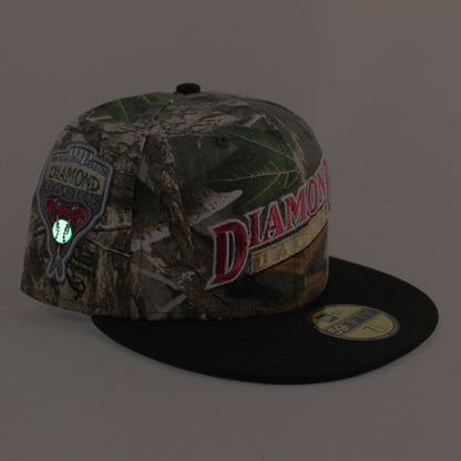 Arizona Diamondbacks 1998 Inaugural Season New Era 59Fifty Fitted Hat (RealTree Camo Black Green Under Brim)